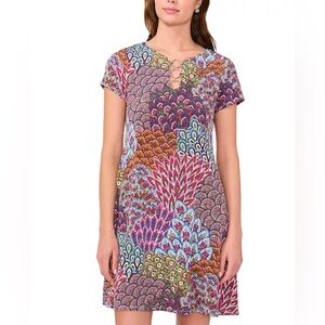 MSK Multicolor Floral Pattern Dress